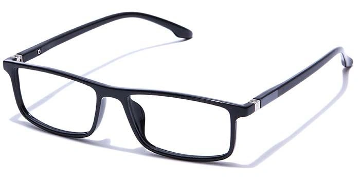 GRAVIATE by Coolwinks E12A7688 Glossy Black Full Frame Rectangle Eyeglasses for Men and Women-BLACK-1