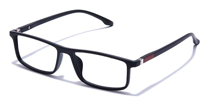 GRAVIATE by Coolwinks E12A7689 Matte Black Full Frame Rectangle Eyeglasses for Men and Women-BLACK-1