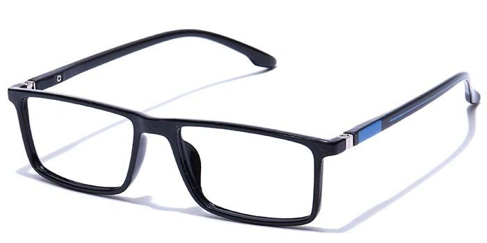 GRAVIATE by Coolwinks E12A7699 Glossy Black Full Frame Rectangle Eyeglasses for Men and Women-BLACK-1