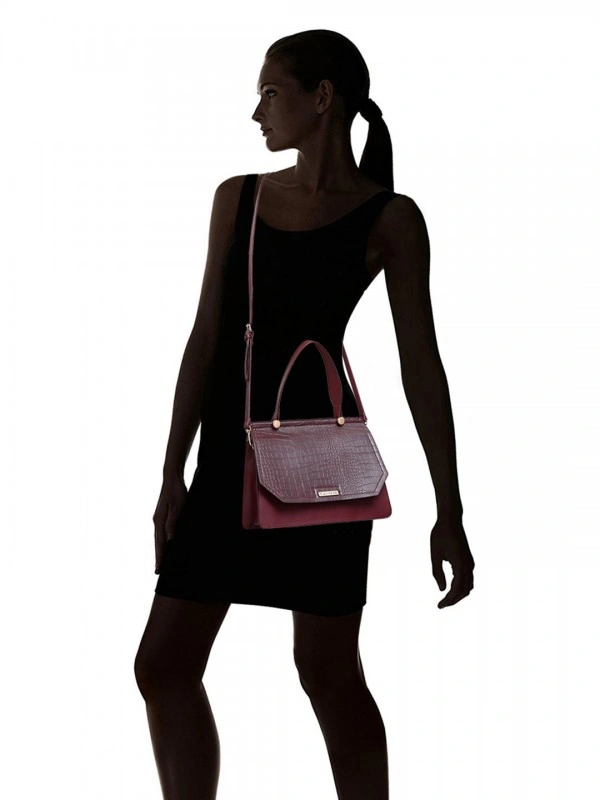 Carolina Satchel Medium-BURGUNDY-1