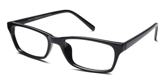 GRAVIATE by Coolwinks E12B6544 Glossy Black Full Frame Rectangle Eyeglasses for Men and Women-BLACK-1