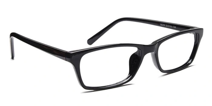 GRAVIATE by Coolwinks E12B6544 Glossy Black Full Frame Rectangle Eyeglasses for Men and Women-BLACK-2