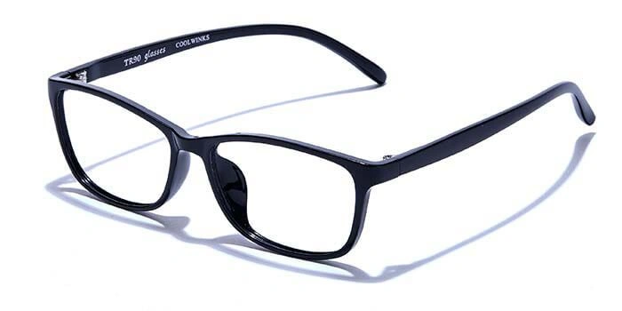 GRAVIATE by Coolwinks E12B6585 Glossy Black Full Frame Rectangle Eyeglasses for Men and Women-BLACK-1