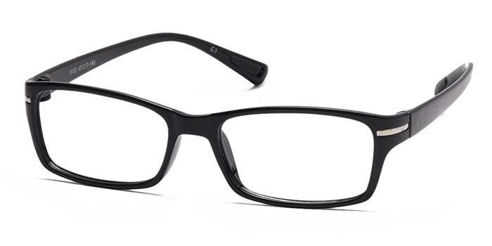 GRAVIATE by Coolwinks E12B6907 Glossy Black Full Frame Rectangle Eyeglasses for Men and Women-BLACK-1