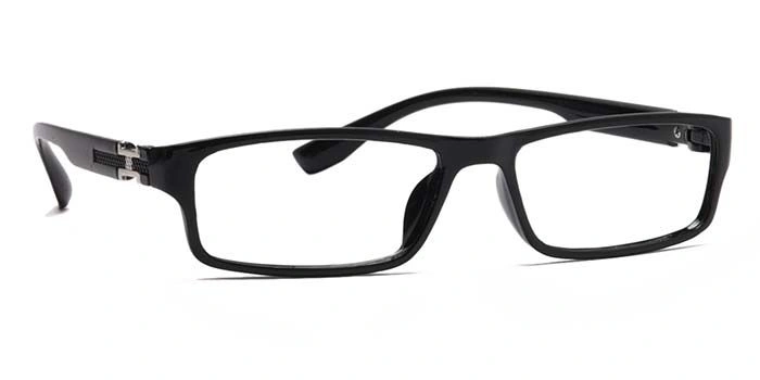 GRAVIATE by Coolwinks E12B6910 Glossy Black Full Frame Rectangle Eyeglasses for Men and Women-BLACK-2