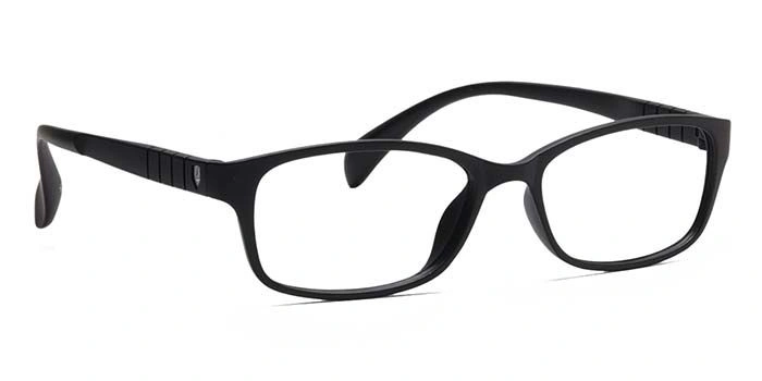 GRAVIATE by Coolwinks E12B6918 Matte Black Full Frame Rectangle Eyeglasses for Men and Women-BLACK-2