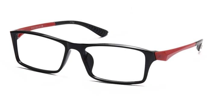 GRAVIATE by Coolwinks E12B6921 Glossy Black Full Frame Rectangle Eyeglasses for Men and Women-BLACK-1