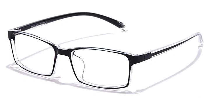 GRAVIATE by Coolwinks E12B6971 Glossy Black Full Frame Rectangle Eyeglasses for Men and Women-BLACK-1