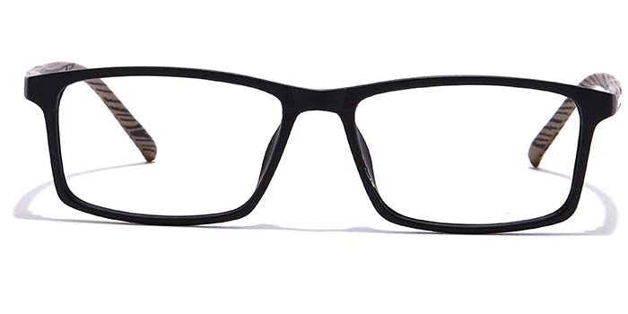 GRAVIATE by Coolwinks E12B7010 Matte Black Full Frame Rectangle Eyeglasses for Men and Women-