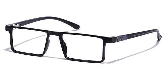 GRAVIATE by Coolwinks E12B7063 Matte Black Full Frame Rectangle Eyeglasses for Men and Women-BLACK-1