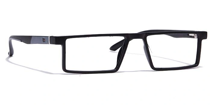 GRAVIATE by Coolwinks E12B7069 Matte Black Full Frame Rectangle Eyeglasses for Men and Women-BLACK-2