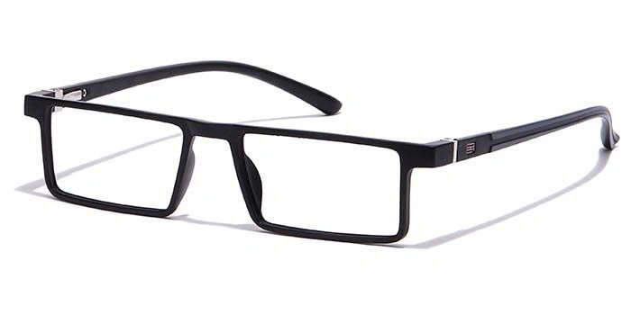 GRAVIATE by Coolwinks E12B7075 Matte Black Full Frame Rectangle Eyeglasses for Men and Women-BLACK-1