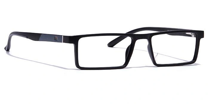 GRAVIATE by Coolwinks E12B7084 Matte Black Full Frame Rectangle Eyeglasses for Men and Women-BLACK-2