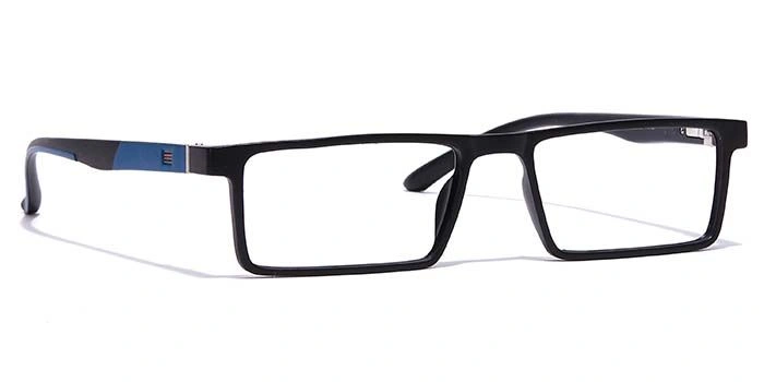 GRAVIATE by Coolwinks E12B7085 Matte Black Full Frame Rectangle Eyeglasses for Men and Women-BLACK-2