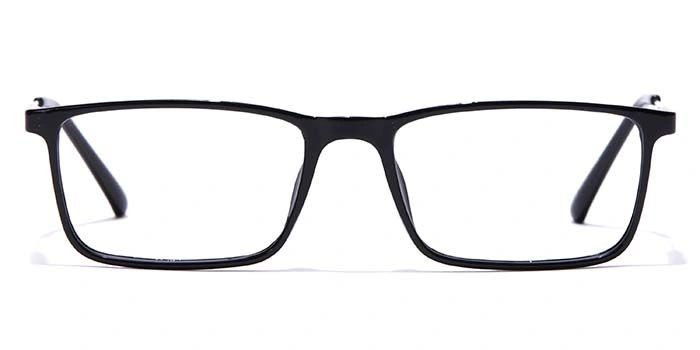 GRAVIATE by Coolwinks E12B7087 Glossy Black Full Frame Rectangle Eyeglasses for Men and Women-