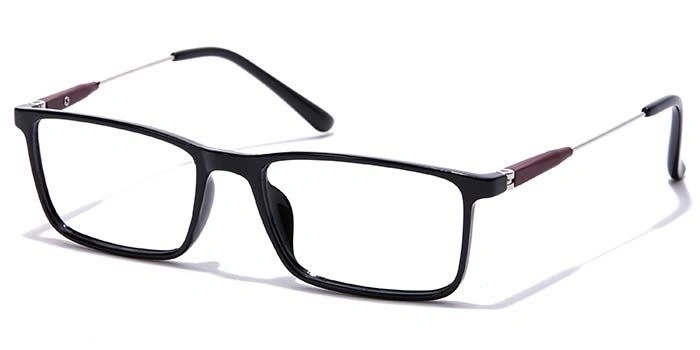 GRAVIATE by Coolwinks E12B7087 Glossy Black Full Frame Rectangle Eyeglasses for Men and Women-BLACK-1