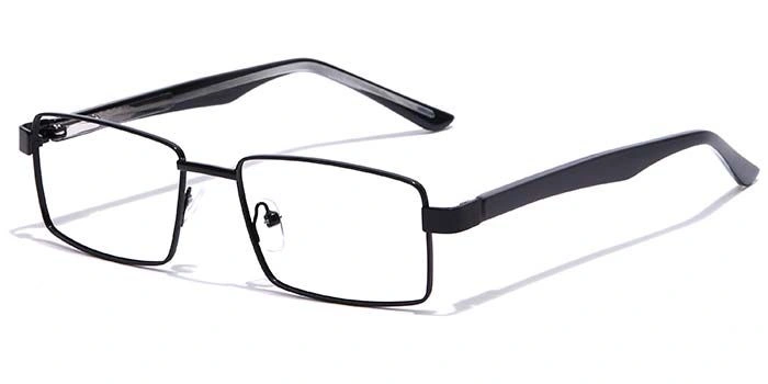 GRAVIATE by Coolwinks E12B7154 Glossy Black Full Frame Rectangle Eyeglasses for Men and Women-BLACK-1