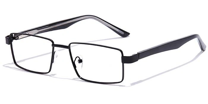 GRAVIATE by Coolwinks E12B7156 Glossy Black Full Frame Rectangle Eyeglasses for Men and Women-BLACK-1