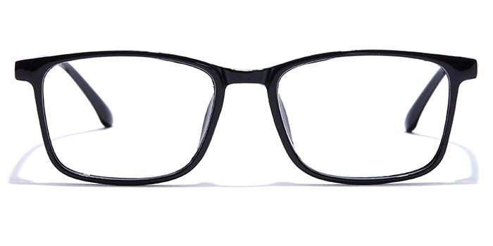 GRAVIATE by Coolwinks E12B7348 Glossy Black Full Frame Rectangle Eyeglasses for Men and Women-