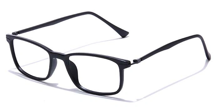 GRAVIATE by Coolwinks E12B7406 Matte Black Full Frame Rectangle Eyeglasses for Men and Women-BLACK-1