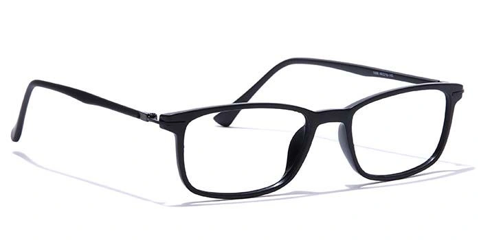 GRAVIATE by Coolwinks E12B7406 Matte Black Full Frame Rectangle Eyeglasses for Men and Women-BLACK-2