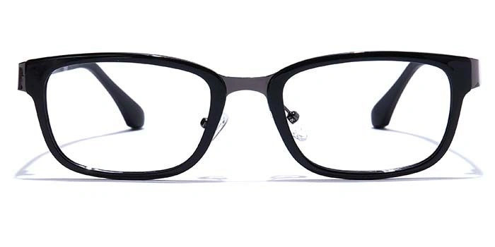 GRAVIATE by Coolwinks E12B7548 Glossy Black Full Frame Rectangle Eyeglasses for Men and Women-