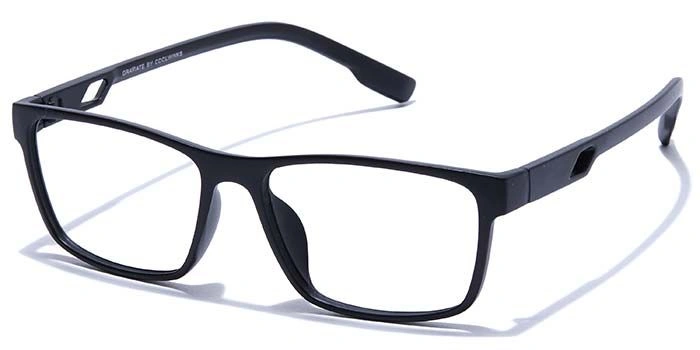 GRAVIATE by Coolwinks E12B7551 Matte Black Full Frame Rectangle Eyeglasses for Men and Women-BLACK-1