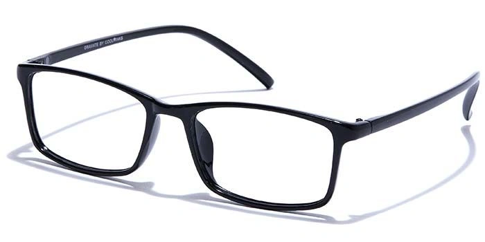 GRAVIATE by Coolwinks E12B7555 Glossy Black Full Frame Rectangle Eyeglasses for Men and Women-BLACK-1