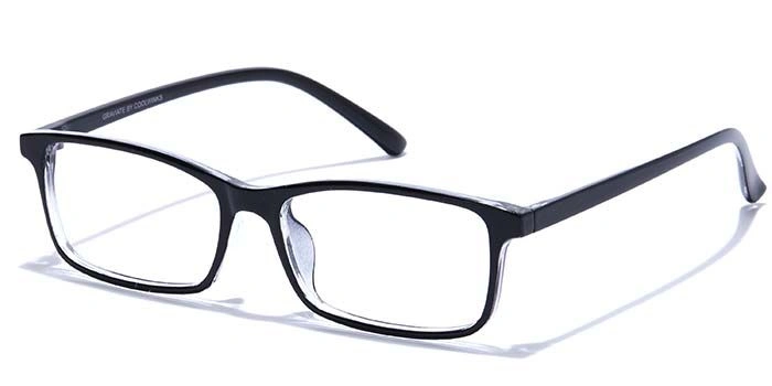 GRAVIATE by Coolwinks E12B7569 Glossy Black Full Frame Rectangle Eyeglasses for Men and Women-BLACK-1