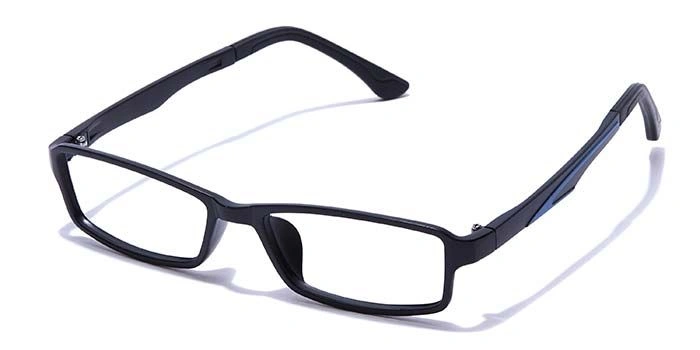 GRAVIATE by Coolwinks E12B7629 Matte Black Full Frame Rectangle Eyeglasses for Men and Women-BLACK-1