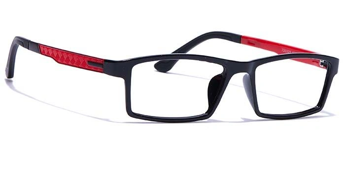 GRAVIATE by Coolwinks E12B7646 Glossy Black Full Frame Rectangle Eyeglasses for Men and Women-BLACK-2