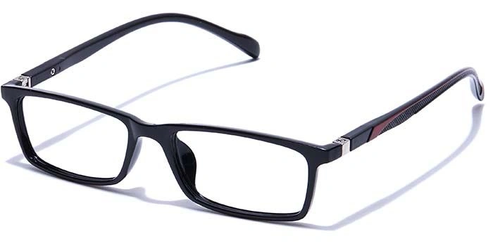 GRAVIATE by Coolwinks E12B7668 Glossy Black Full Frame Rectangle Eyeglasses for Men and Women-BLACK-1