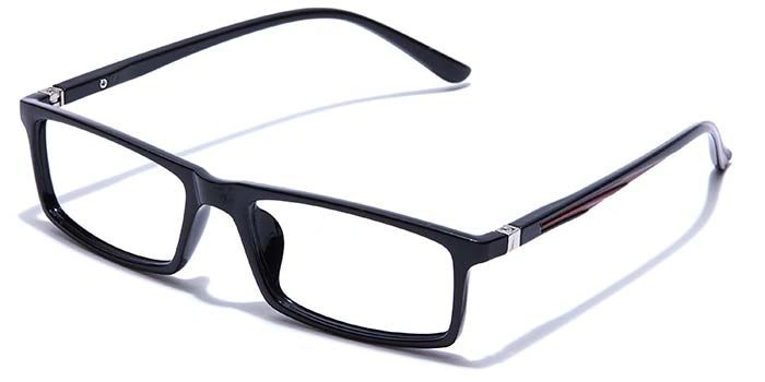 GRAVIATE by Coolwinks E12B7680 Glossy Black Full Frame Rectangle Eyeglasses for Men and Women-BLACK-1