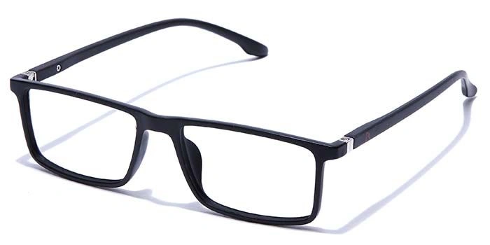 GRAVIATE by Coolwinks E12B7696 Matte Black Full Frame Rectangle Eyeglasses for Men and Women-BLACK-1