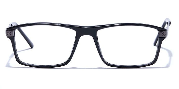 GRAVIATE by Coolwinks E12B7753 Glossy Black Full Frame Rectangle Eyeglasses for Men and Women-