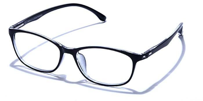 GRAVIATE by Coolwinks E12C6596 Glossy Black Full Frame Rectangle Eyeglasses for Men and Women-BLACK-1