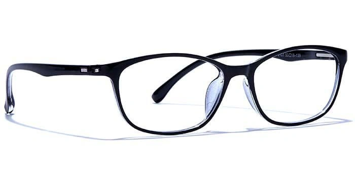 GRAVIATE by Coolwinks E12C6596 Glossy Black Full Frame Rectangle Eyeglasses for Men and Women-BLACK-2