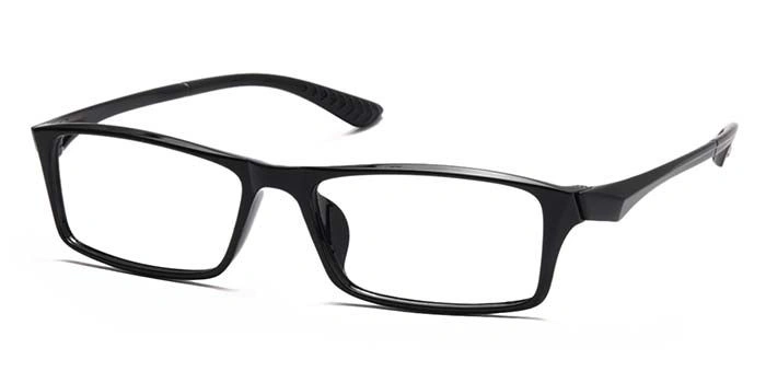 GRAVIATE by Coolwinks E12C6921 Glossy Black Full Frame Rectangle Eyeglasses for Men and Women-BLACK-1