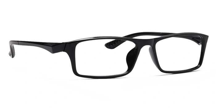 GRAVIATE by Coolwinks E12C6921 Glossy Black Full Frame Rectangle Eyeglasses for Men and Women-BLACK-2