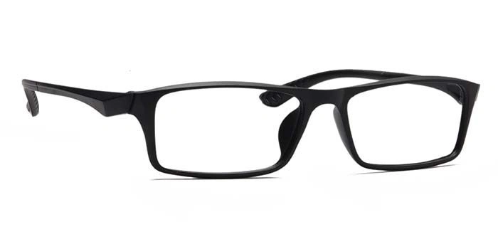 GRAVIATE by Coolwinks E12C6923 Matte Black Full Frame Rectangle Eyeglasses for Men and Women-BLACK-2