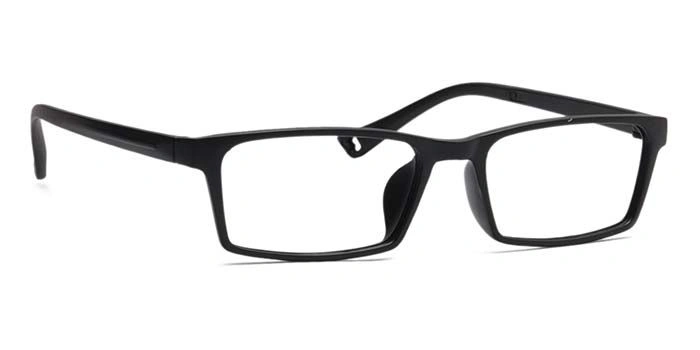 GRAVIATE by Coolwinks E12C6925 Matte Black Full Frame Rectangle Eyeglasses for Men and Women-BLACK-2