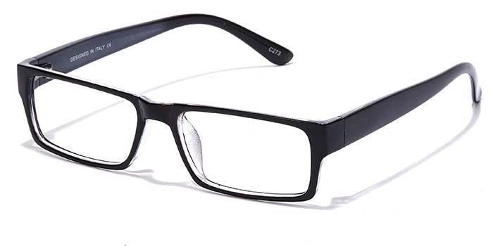 GRAVIATE by Coolwinks E12C6992 Glossy Black Full Frame Rectangle Eyeglasses for Men and Women-BLACK-1