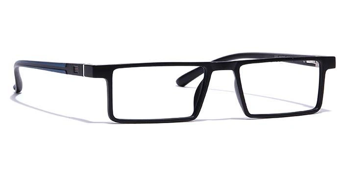 GRAVIATE by Coolwinks E12C7076 Matte Black Full Frame Rectangle Eyeglasses for Men and Women-BLACK-2