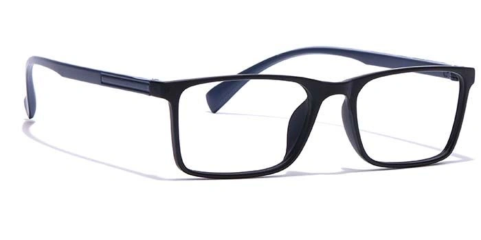 GRAVIATE by Coolwinks E12C7358 Matte Black Full Frame Rectangle Eyeglasses for Men and Women-BLACK-2