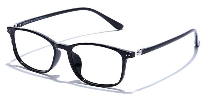 GRAVIATE by Coolwinks E12C7539 Glossy Black Full Frame Rectangle Eyeglasses for Men and Women-BLACK-1