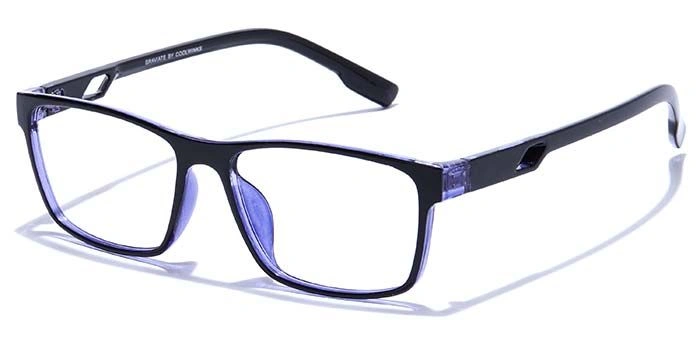 GRAVIATE by Coolwinks E12C7551 Glossy Black Full Frame Rectangle Eyeglasses for Men and Women-BLACK-1