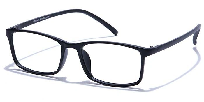 GRAVIATE by Coolwinks E12C7555 Matte Black Full Frame Rectangle Eyeglasses for Men and Women-BLACK-1