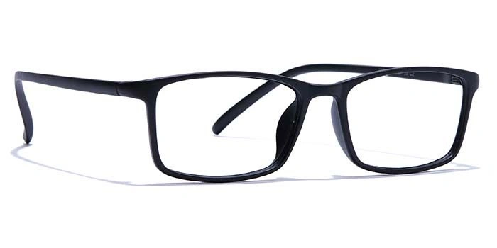 GRAVIATE by Coolwinks E12C7555 Matte Black Full Frame Rectangle Eyeglasses for Men and Women-BLACK-2