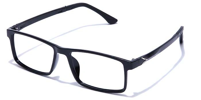 GRAVIATE by Coolwinks E12C7648 Glossy Black Full Frame Rectangle Eyeglasses for Men and Women-BLACK-1