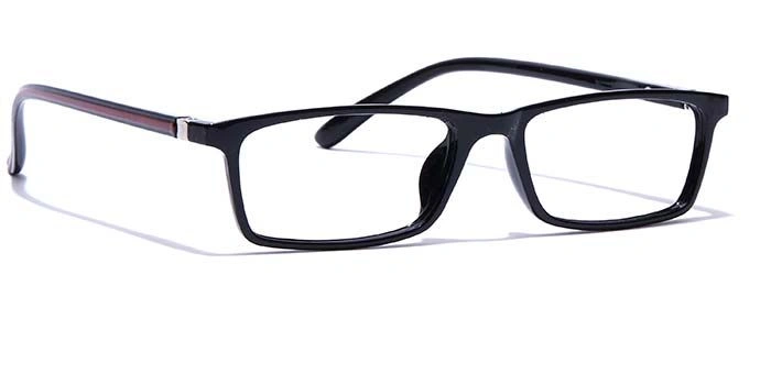 GRAVIATE by Coolwinks E12C7672 Glossy Black Full Frame Rectangle Eyeglasses for Men and Women-BLACK-2